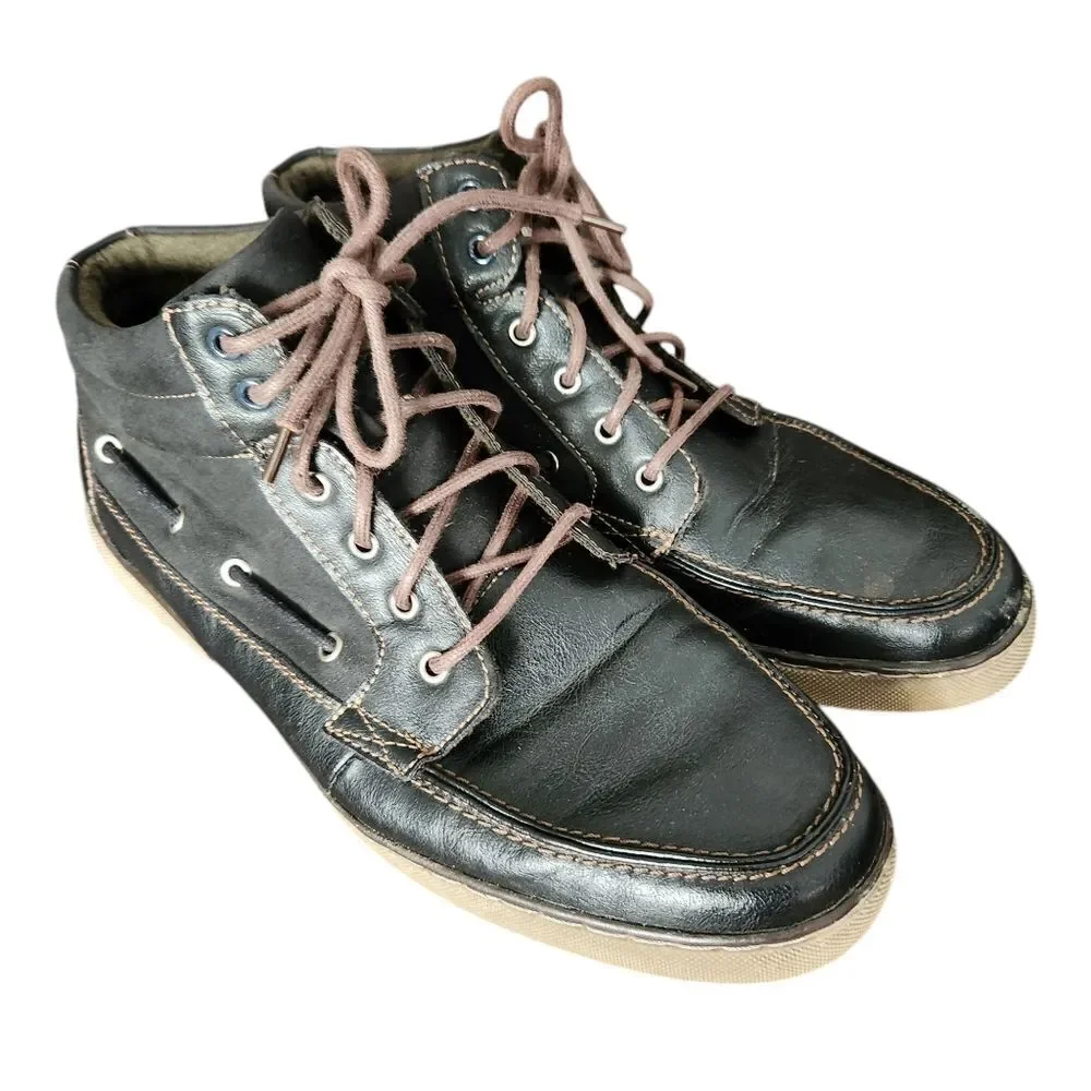 Apt 9 Mens Ankle Casual Boot Black Size 10.5 medium